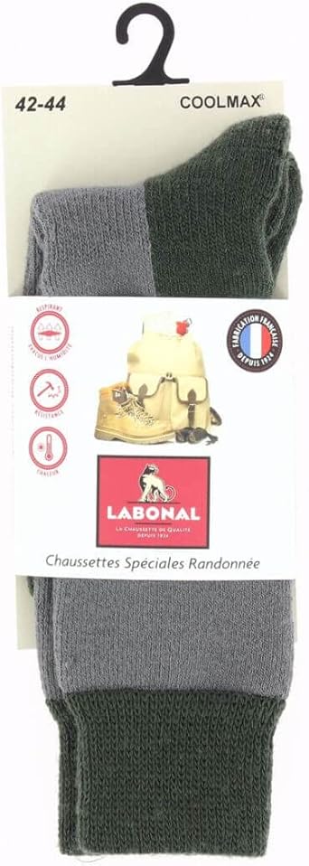 Chaussettes Randonnée Labonal Laine Et Coolmax - Femme 36/38 - Bleues