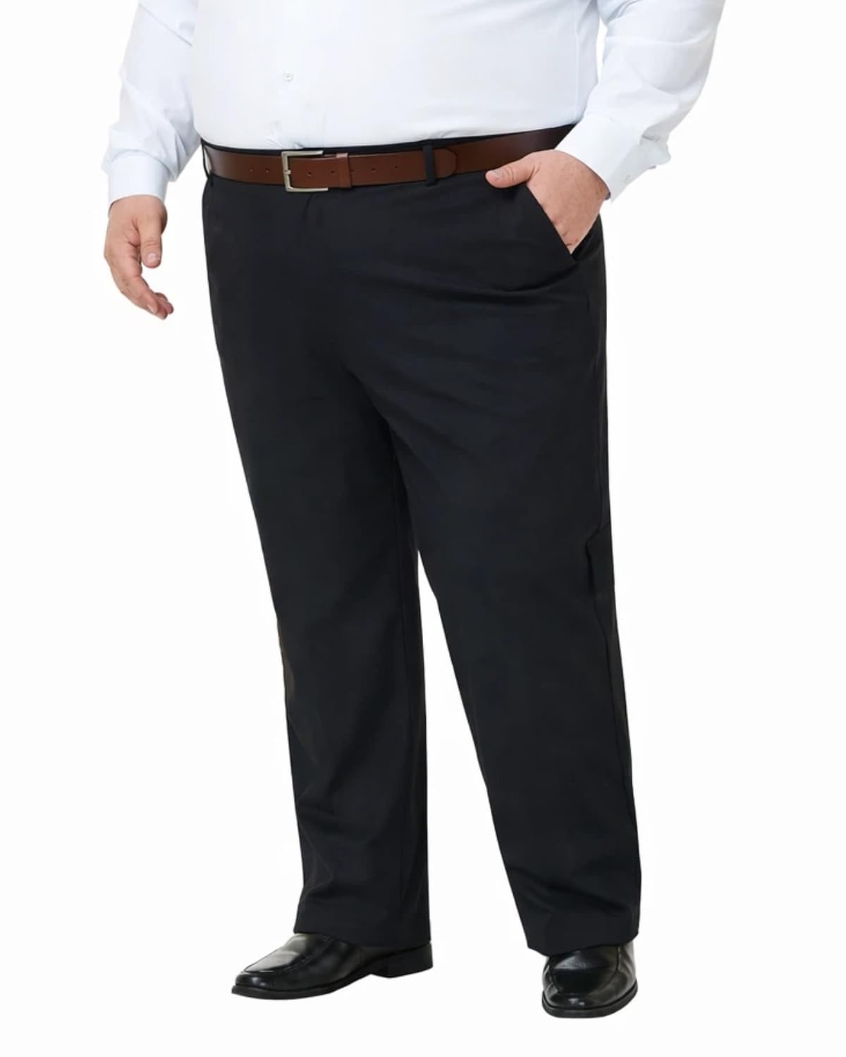 Mens Classic Fit Golf Pants Stretch Dress Pants 30 32 34 Lightweight Casual Suit Pants with Pockets