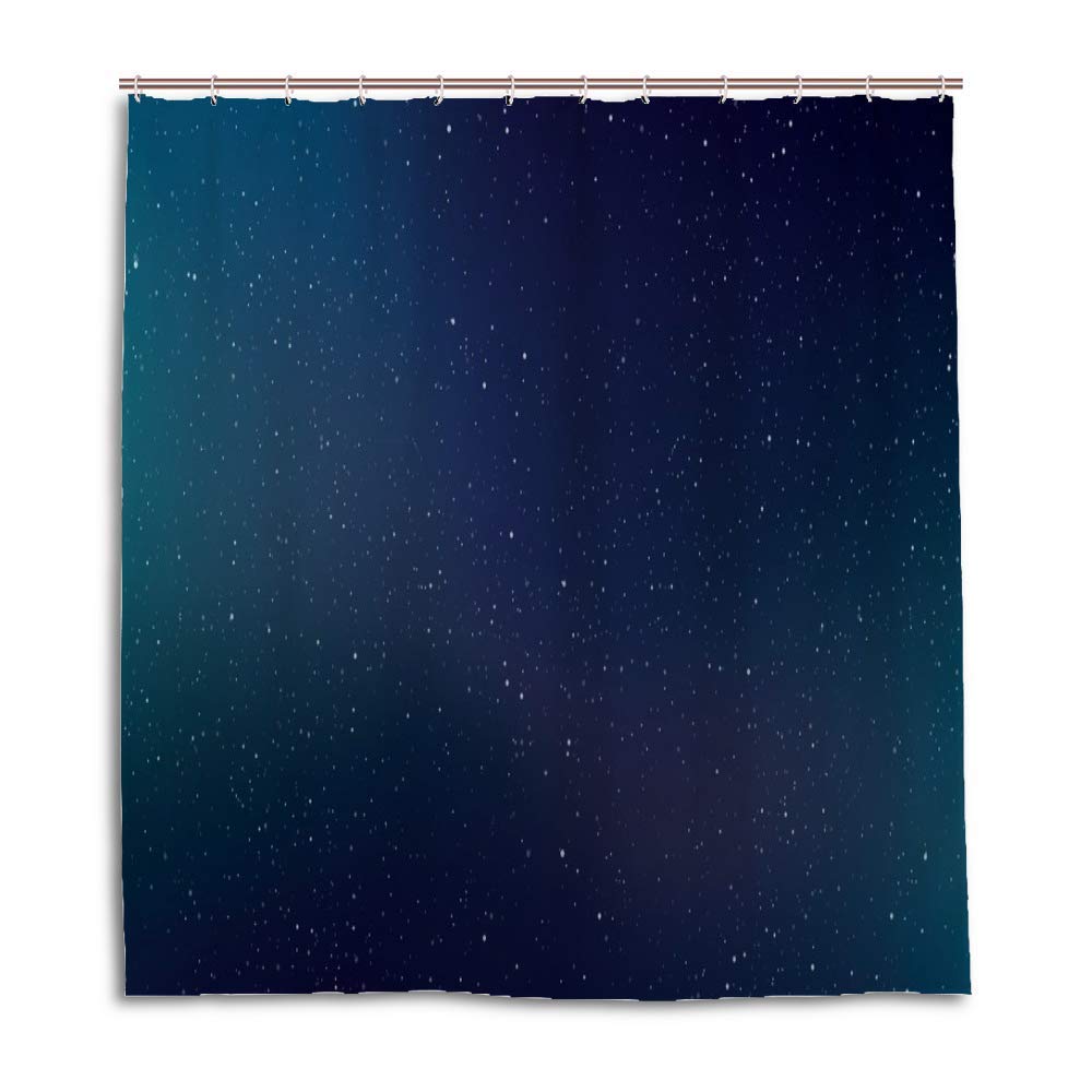 Rideau de douche cosmos 152x183 cm en polyester imperméable avec crochets décoratifs