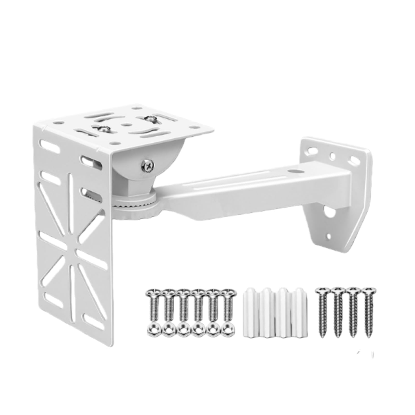 Soporte de pared de seguridad CCTV con pico de pato y adaptador en forma de L para cámaras domo y paneles solares, incluye 2 bridas adicionales de 30 cm