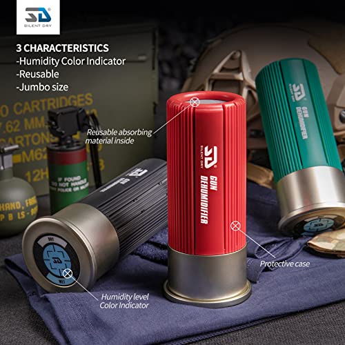 SD SILENT DRY Reusable Gun Safe Dehumidifier for Gun Accessories/Storage/Closet/Cabinet/Camera, up to 40L Safe, Shotgun Jr. - Thumbnail 5
