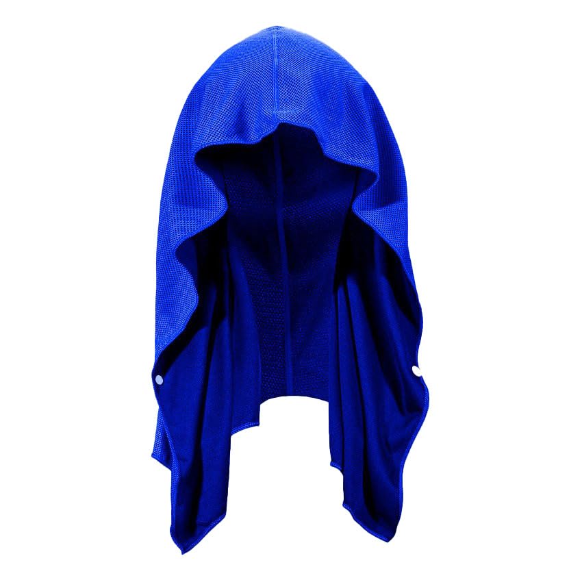 LWAQWHU Cooling Towel,Sun Protection Cooling Towel for Hot Weather Travel, UV Protection Sport Head for Neck Face Quick Drying Absorbent Travel (Royal Blue)