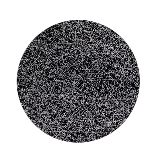 Platos Cargadores Redondos Negro 13 pulg Acrílico 6 piezas miniatura 1