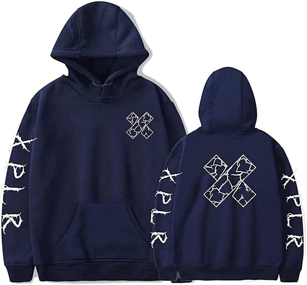 Sam and Col by Hoodie Print Hooded Sweatshirt Trendy Pullover Hoodie for Men Women