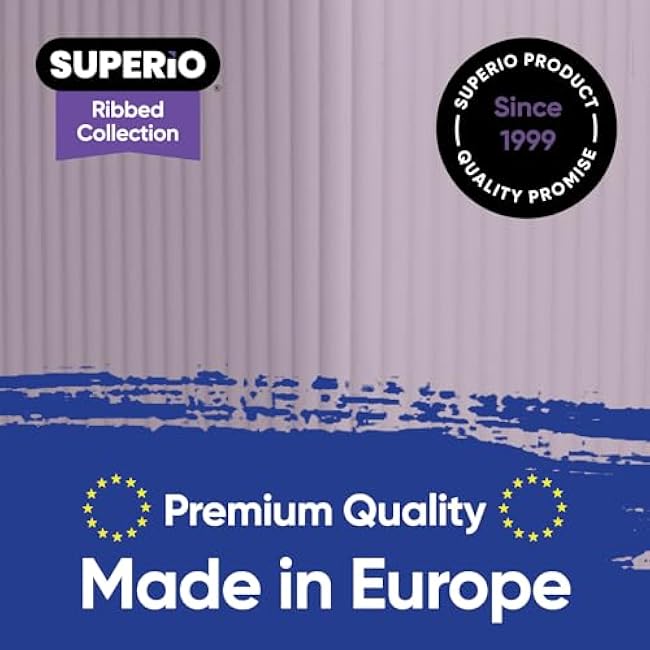 Superio Decorative Plastic Open Home Storage Bins Organizer Baskets, Large Lilac Purple (2 Pack) Container Boxes for Organizing Closet Shelves Drawer Shelf - Ribbed Collection 15 Liter/16 Quart