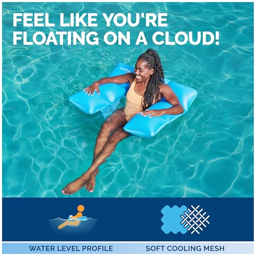 Swimways Comfort Cloud Sling Seat Pool Chair with Fast Inflation & Arm Support, Inflatable Pool Floats for Adults - image 2