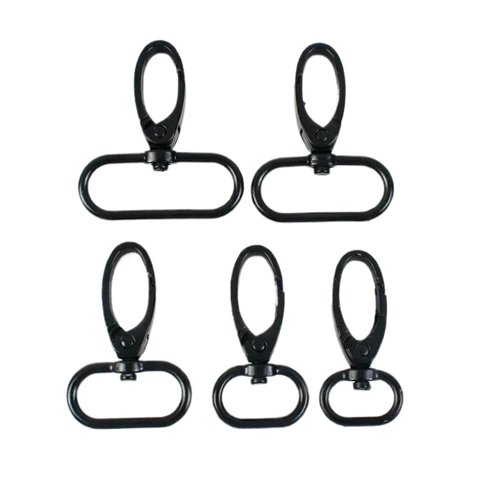 Cigpklo Black Swivel Snap Hooks 10Pcs 13-38Mm Metal Buckles Bag Strap Swivel Lobster Clasp Keychain Carabiner Clips Handbags Snap Hook Bags(,38Mm-10Pcs)