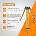 Fiberglass Surveying Tripod, Heavy Duty Yellow Fiberglass and Wood Tripod with Twist Clamp and Copper Center Screw for Robotic Total Stations and Theodolite (Flat Head-C)