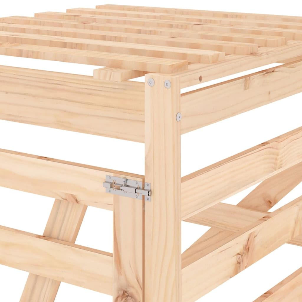 Genérico Extensión para cobertizo de Cubos de Basura Madera Maciza Pino,Casa y jardín,Productos del hogar,Accesorios para contenedores de residuos,Soportes para contenedores de residuos-825107