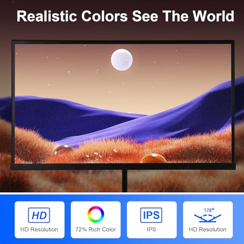 Image of All-in-One Desktop Computer PC, 19 inch Touchscreen FHD Display Monitor, Pentium G5400 Processor, 8GB RAM, 256GB SSD, Dual-Band Wi-Fi, Bluetooth, 4 USB,VGA for Office Gaming Home Study