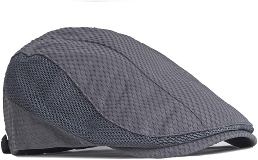 FASHIXD Mens Mesh Flat Caps Light Summer Beret Hat Breathable Newsboy Ivy Cap Cabbie Adjustable - Image 2