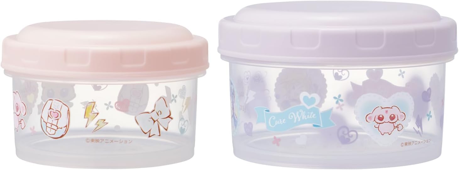 Skater RFC2S-A Bento Box, Round Food Container, Lunch Box, Storage Containers, Set of 2, Made in Japan image 3