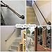 Luyckfrazy Vintage Brass Handrail for Stairs Wrought Iron Stair Railing Indoor and Outdoor Staircase Handrail Kit with Wall Brackets Armrest Guardrail Hand Rail (Size : 3 FT)