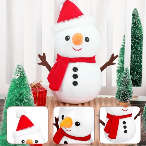Image of Kidology Plush Toy Pillow, Reversible Bunny, Cute Rabbit Sofa Pillow, Easter Bunny Stuffed Animal Cute Rabbit Plushie Birthday Gift for Boys Girls (Medium, Snowman - 01), White, for Kid