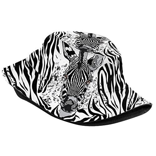 Image of Retro Jamaica Bucket Hat for Adult Fashion Doughnut Print Hat Travel Packable Sun Cap Outdoor Hat for Women and Men