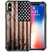iPhone XR Case,Red Wood American Flag iPhone XR Case for Men Boy, Tempered Glass Back Pattern with Soft TPU Bumper Case for Apple iPhone XR Cases 6.1-inch Red Wood USA Flag