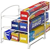 Simple Houseware Kitchen Wrap Organizer Rack, White