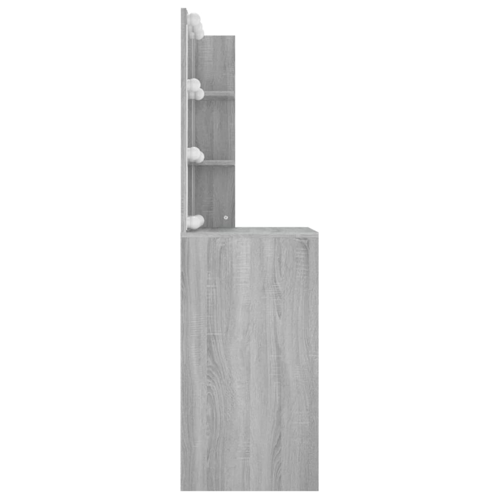 LAPOOH Schminktisch Schminken Tisch, Frisiertisch, Kosmetiktisch, Schminkkommode, Schmink Tisch, Make Up Tisch, Grau Sonoma 60x40x140 cm