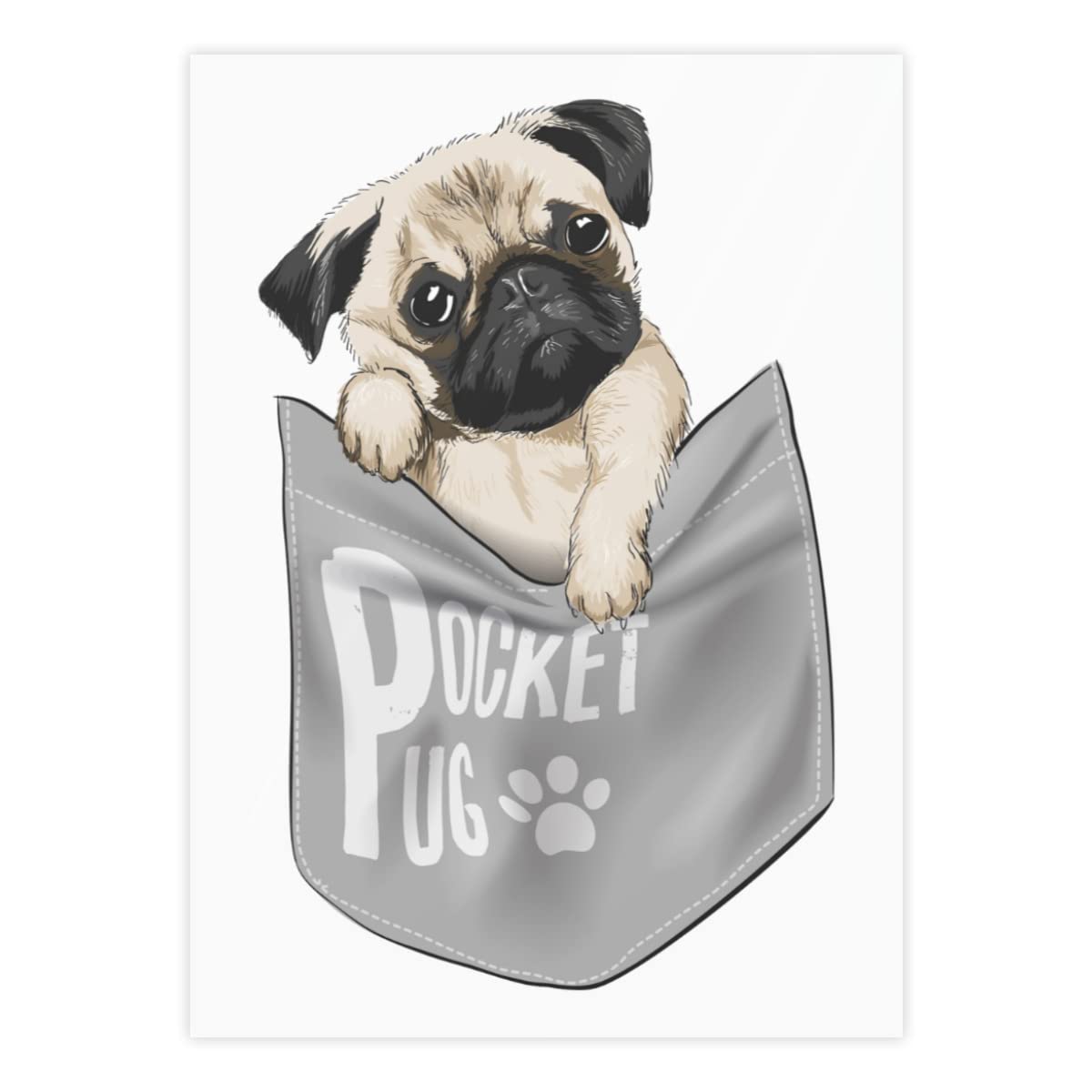 パグちゃん 防水ミニステッカー シール 40枚 セット パグ 犬 フレーク