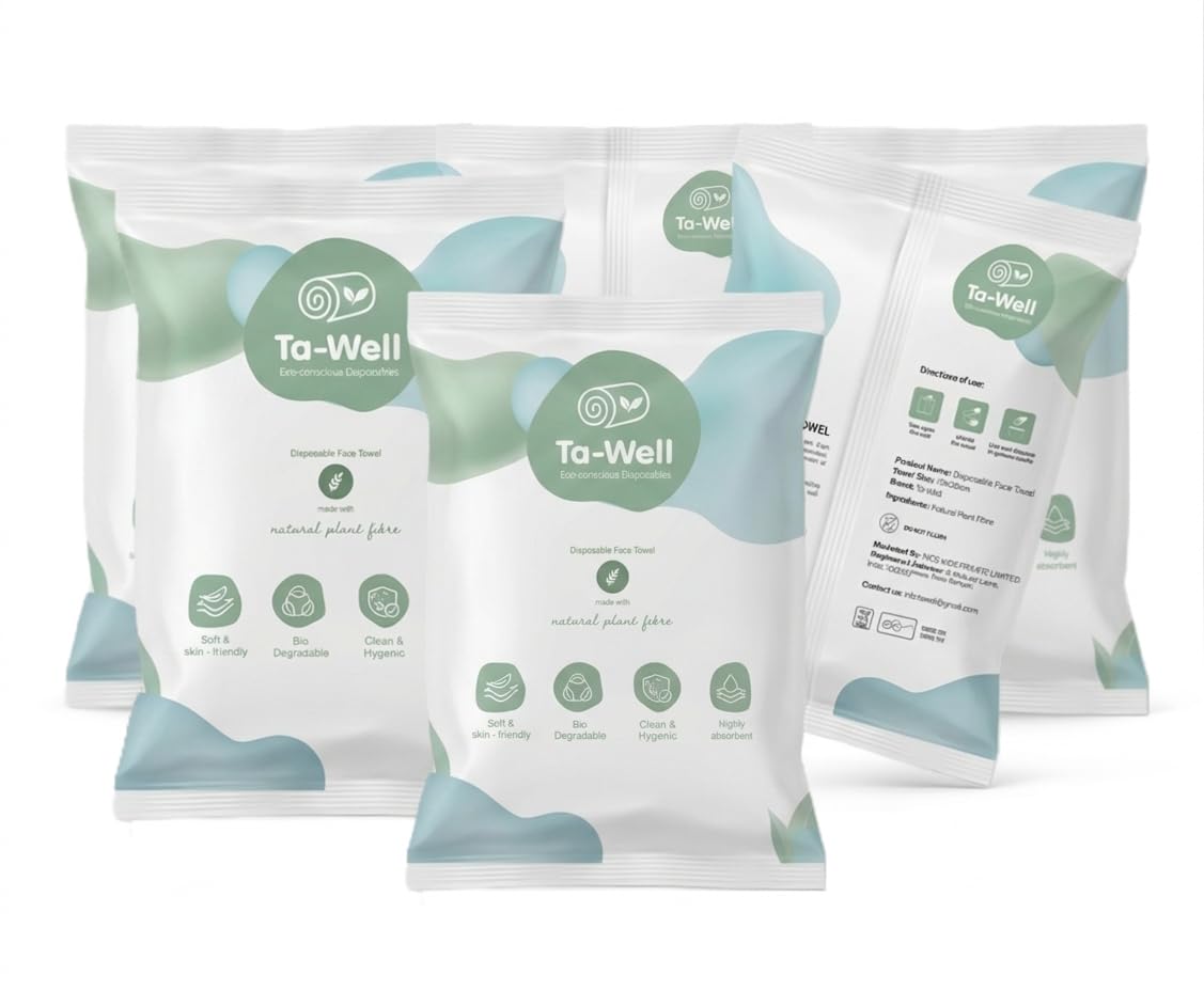 Disposable Bath Towel (100 * 70 CM)/Face Towels Set (70 * 30) Super Sof Sensitive Skin Facial Cloths (Face Towels- 5Pcs)-image-20