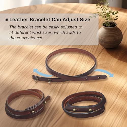 Pulsera de cuero marrón para hombres 51jb2eS4K3L. SL1000