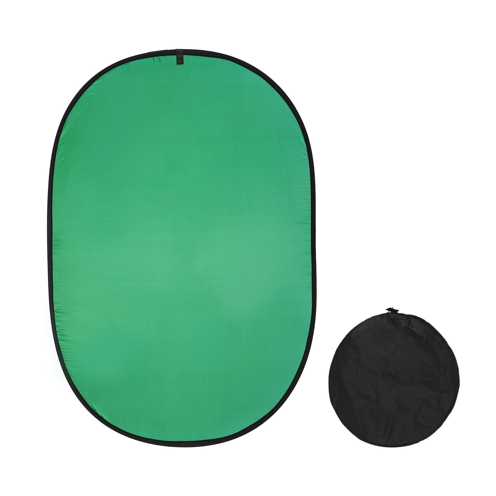 sourcing map Telón de fondo verde (99 x 150 cm), fondo verde plegable con bolsa de transporte, se adapta a vídeo/fotografía/reuniones/chats
