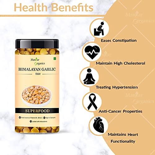 Image of ManHar Organics Kashmiri Garlic (Lehsun) 240 grams, A Taste Of Himalayan Tradition, Premium Himalayan Single Clove Garlic For Strong Immunity & Diabetes (Pack of 2, 120gm each)