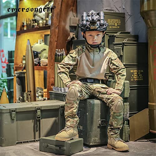 Emersongear Tactical Airsoft Kids Uniform,Boys Soldier Costume,Army Outfit Military Costume For Boys,Children Bdu Hunting Military Camouflage Combat Suit Multicam (9-10 Years) #TOP2