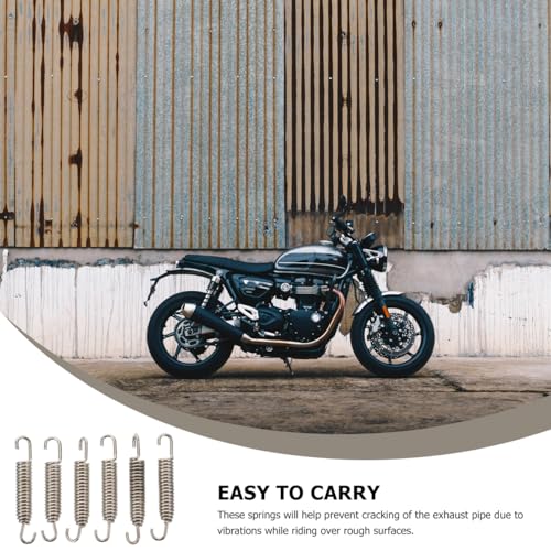 SOLUSTRE Auspuff Feder Voll Drehbare Edelstahl Befestigungsfedern Für Motorräder 65mm Spannfeder Für Auspuffanlagen Langlebige Montagefedern Für Motorbike Exhaust System