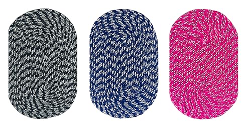 Image of Cotton Doormat for Main Door Entrance|Handmade Cotton Doormat | Quick Dry, Washable Door Mat for Home, Bathroom & Bedroom(33X53 CM)(Blue-B-P)