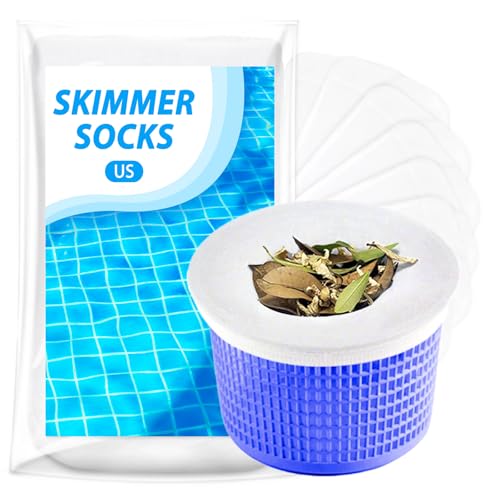KGC 20 Pack Pool Skimmer Socks, Ultra Fine Mesh Pool Filter Socks for Skimmer Basket, Reusable Scum Sock Saver for Inground and Above Ground Pools, Traps Leaves, Pine Needles & Dog Hair
