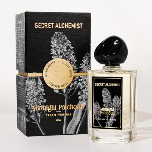 Image of Secret Alchemist Midnight Patchouli Parfum 100ml | Clean, Long Lasting High Concentration Woody Perfume for Men| Warm Patchouli, Bergamot & Lavender Perfume | Luxury Gift for Men, Day & Night Wear, 1000 Spritz