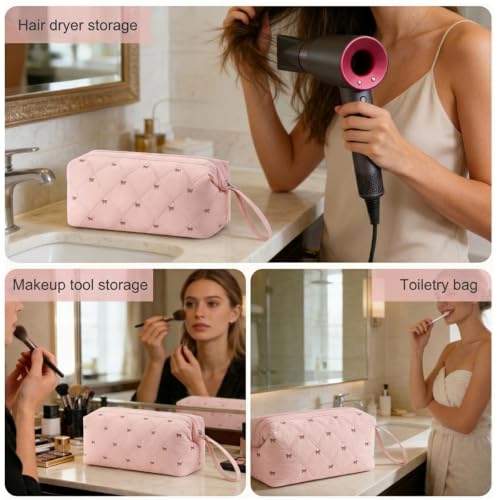 Image of MAYCREATE Travel Hair Tools Bag Large Quilted Dryer Curling Iron Case