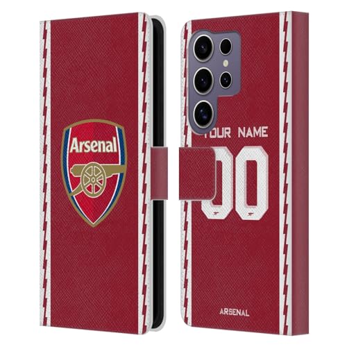 Etui Portefeuille Arsenal FC Samsung S25 Ultra Coque Cuir Personnalisable pour Supporter