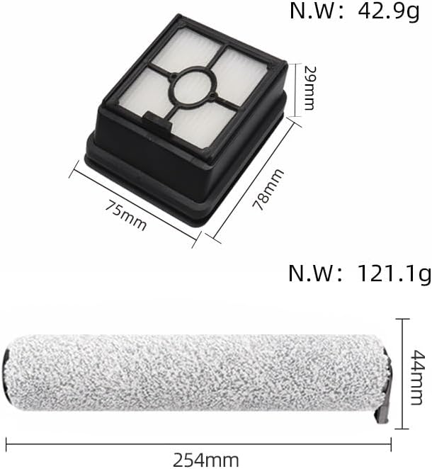 Compatible for Midea,Compatible for Eureka， FC9 FC9-Flash X8 Smart Home Parts Roll Brush Hepa Ground Washing Machine Robot Vacuum Cleaner Accessories(Set3)