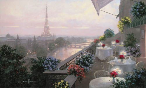 Paris Dinner on the Terrace Wall Mural