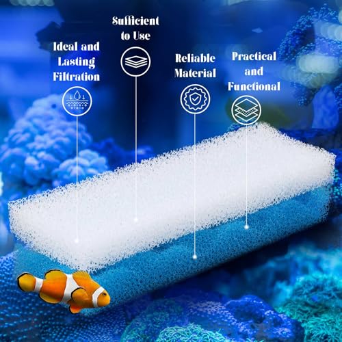 Image of Threlaco 32 Pcs Filter Media Compatible with 306 /307 Filters, Aquarium Replacement Maintenance Kit Including Biological Sponge, Ammonia /Phosphate /Nitrite Remover Pad, Aquarium Towel, Grease