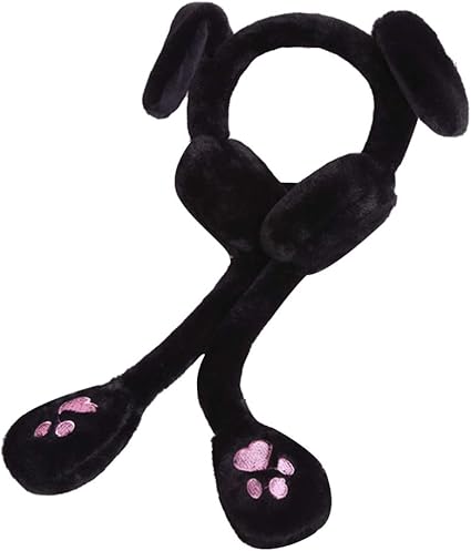 Black bunny hat moving ears Clearance