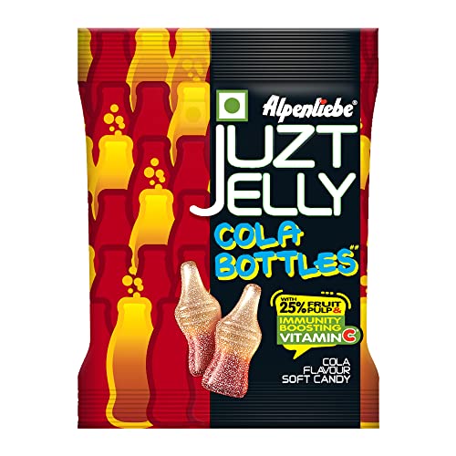Image of Alpenliebe Juzt Jelly Cola Flavour Bottles Pouch, 26 Pieces,67.5 gram / 72.8 g (Weight May Vary)