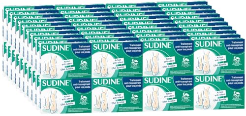 SORIFA - Lote de 80 - Sudine Polvo Tratamiento Antitranspirante - Pie - Regula el sudor - Absorbe - Previene micosis - Sin sales de aluminio - Fabricado en Francia - Caja 6 bolsitas dobles