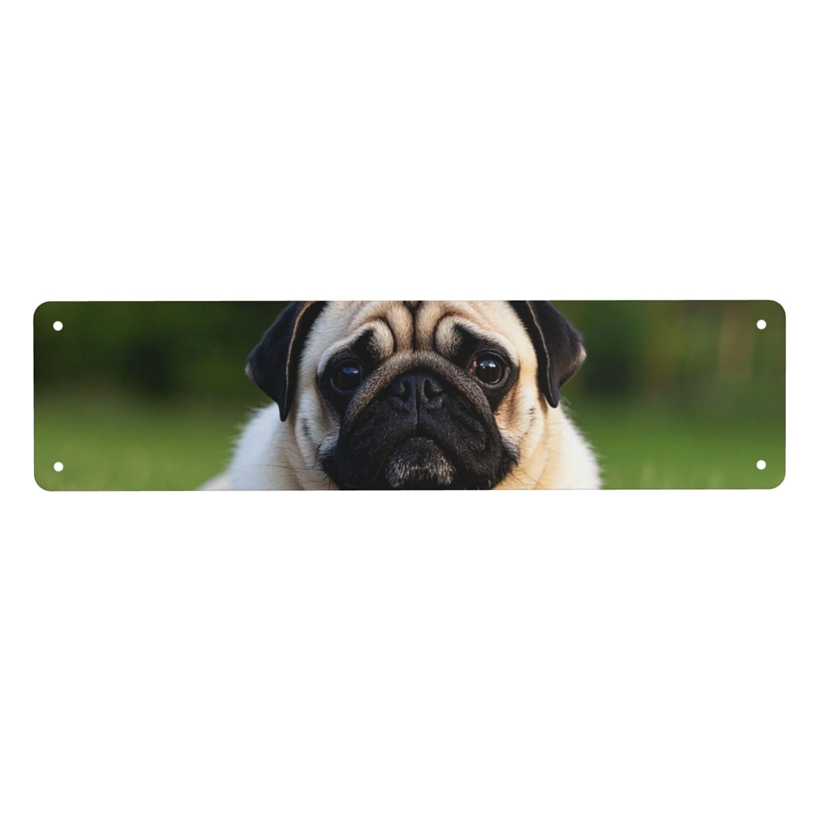 Vintage Metal Tin Signs Retro Garage Signs Stylish Wall Art Plaques for Home Decor Unique Poster 4x16 Inch Pug Metal Sign Outdoor Wall Decorations Gifts