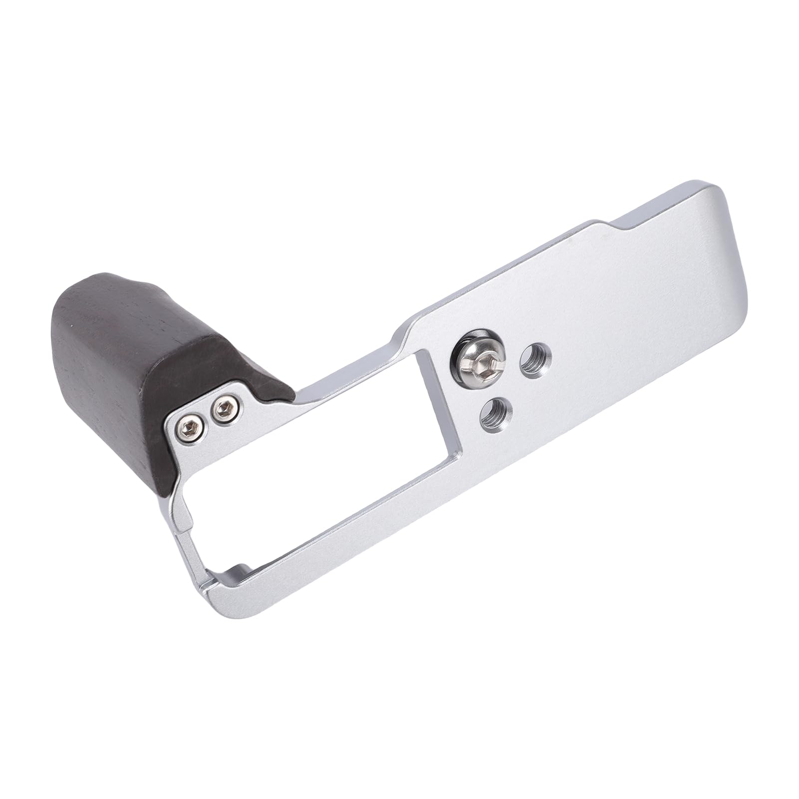 Staffa a L per fotocamera con impugnatura in legno, ergonomica, per X 100VI in lega di alluminio da 1/4", 1 unità (argento)
