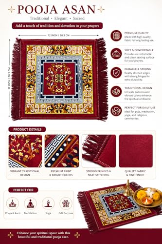 Image of BENAVJI Traditional Floral Printed Carpet Rug for Living Room | Soft Floor Mat with Decorative Tassel Border | Anti-Skid Multipurpose Area Rug for Bedroom, Hall & Home Decor Pack of 4