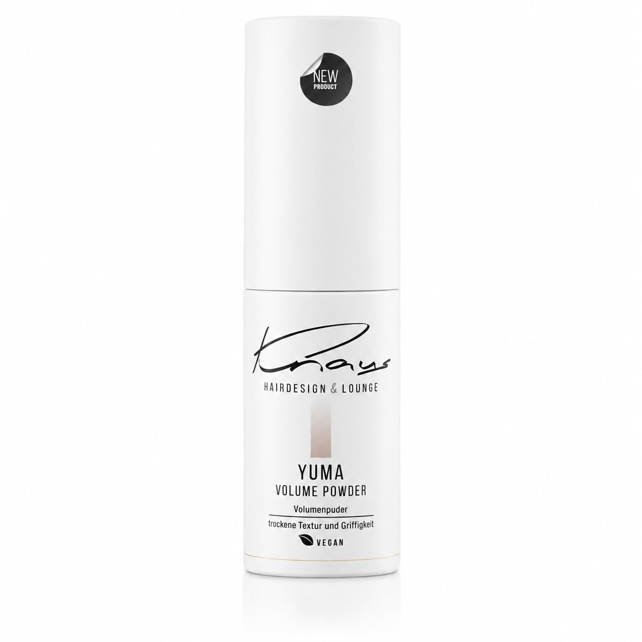 Knaus YUMA Volume Powder – Volumenpuder Spray für mehr Fülle, Griff & Textur – Stylingpuder für feines & schweres Haar – Schutz vor Feuchtigkeit & Wind – Leichtes Finish Salonqualität- 6g