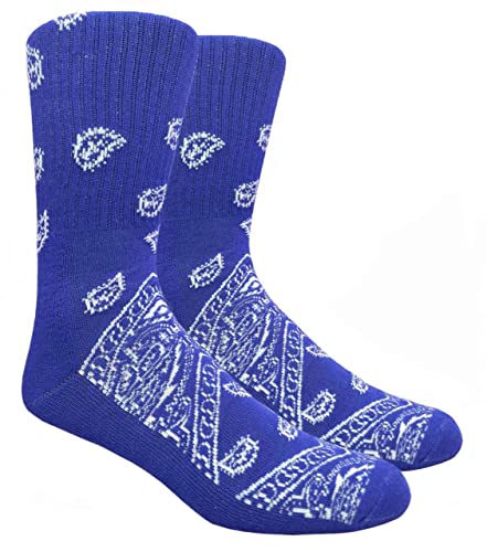 COUVER Unisex Bandana Socks/Mid-Calf Crew Socks
