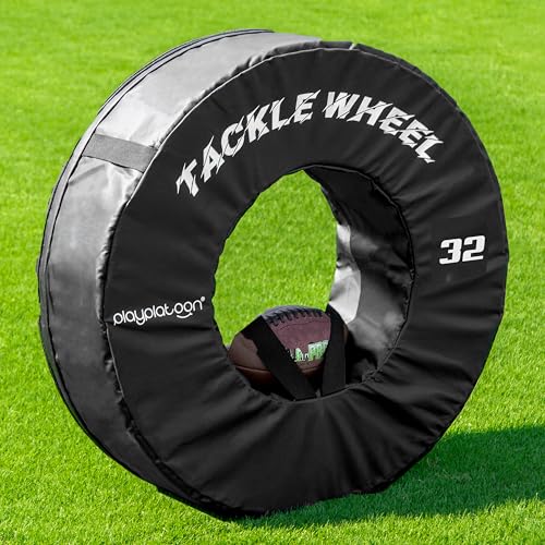 Play Platoon Football Tackle Dummy - 32' Tackling Wheel Dummies for Youth Football Training...