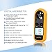 Freehawk Anemometer Handheld Digital LCD Wind Speed Meter Gauge Air Flow Velocity Thermometer with Backlight for Windsurfing, Sailing, Fishing, Kite Flying, Mountaineering