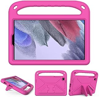 XunyLyee Compatible with Samsung Galaxy Tab A7 Lite Kids Case, Shockproof Handle Light Weight Stand Cover for Galaxy Tab A7 Lite (8.7 Inch) SM-T220/SM-T225 Tablet, Rose