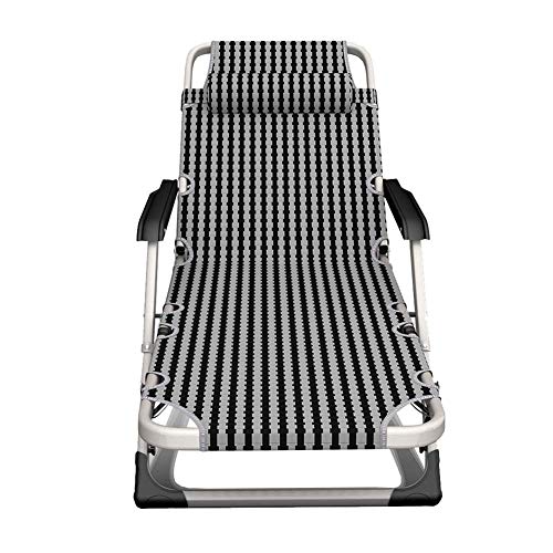 WYJW Outdoor Yard Pool Garden Folding Recliner with Headrest, Gravity Reclining Relaxer Chair Camping Travel Armchair (Size : Set of 4)