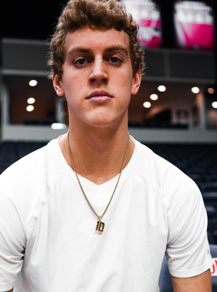 Miniatura 8 de Collares de números personalizados con nombre, collares deportivos personalizados chapados en oro de 18 quilates, dije de número personalizado,